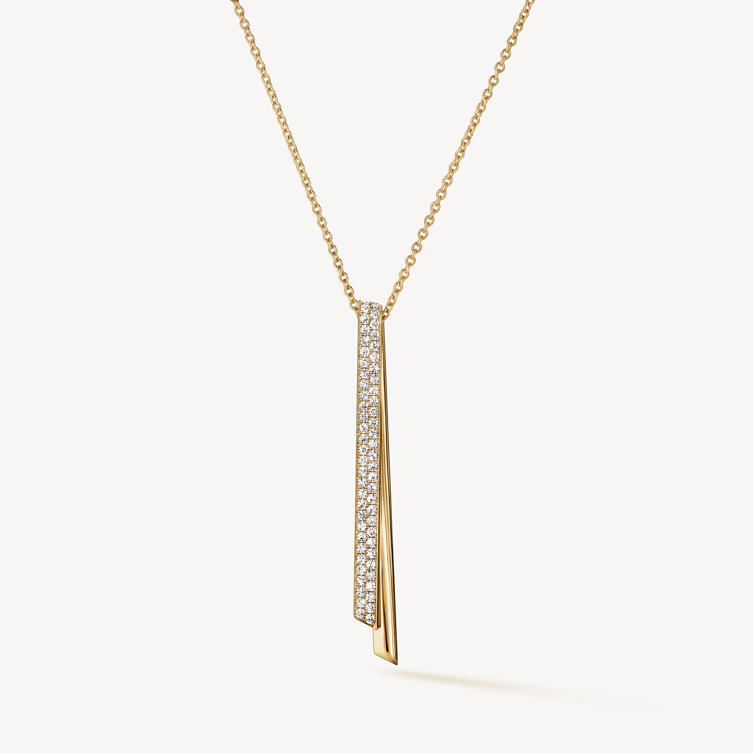 INSIDE/OUT Diamond Flip Drop Pendant Necklace, 18K Yellow Gold, large