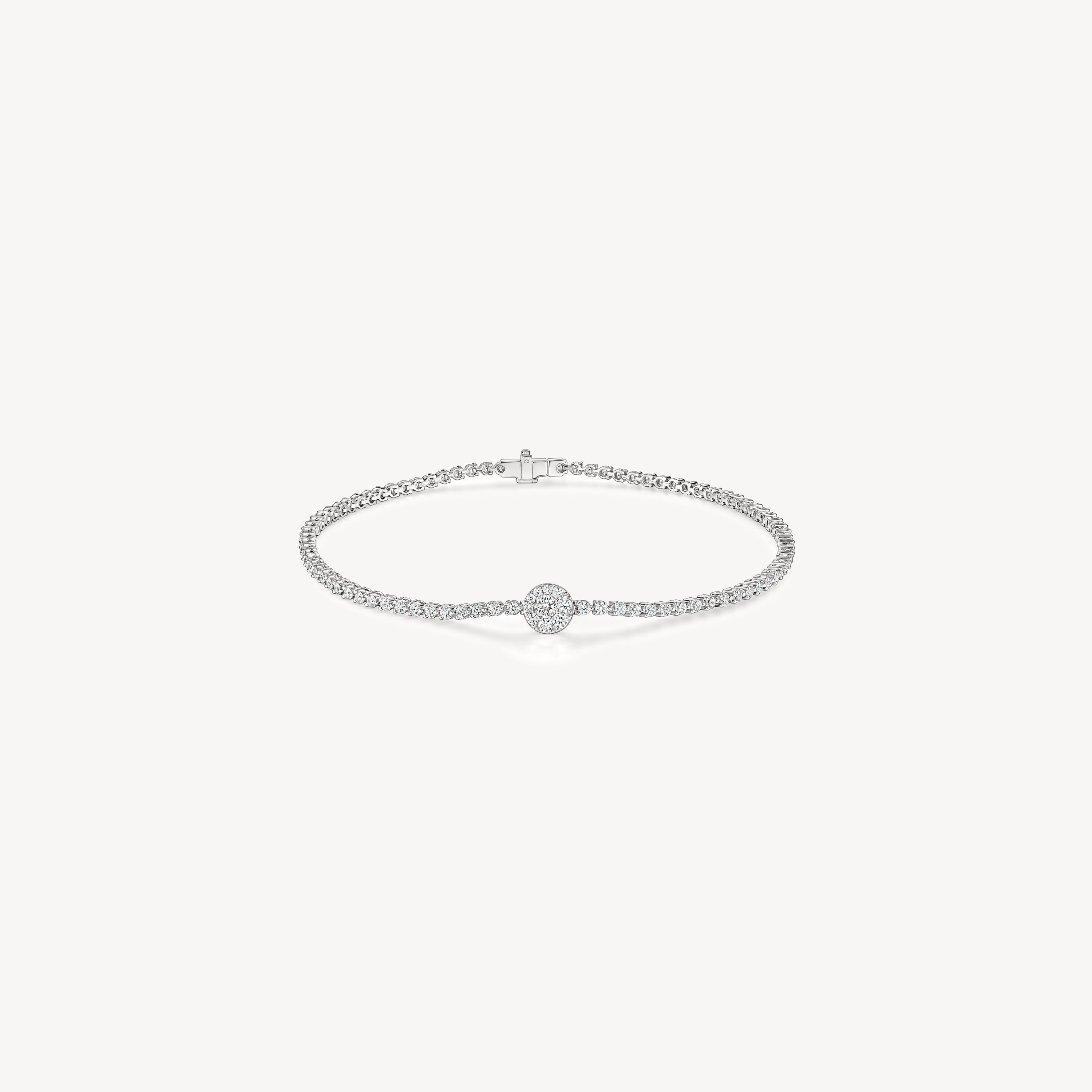 Tessa Diamond Bracelet, 18K White Gold, large