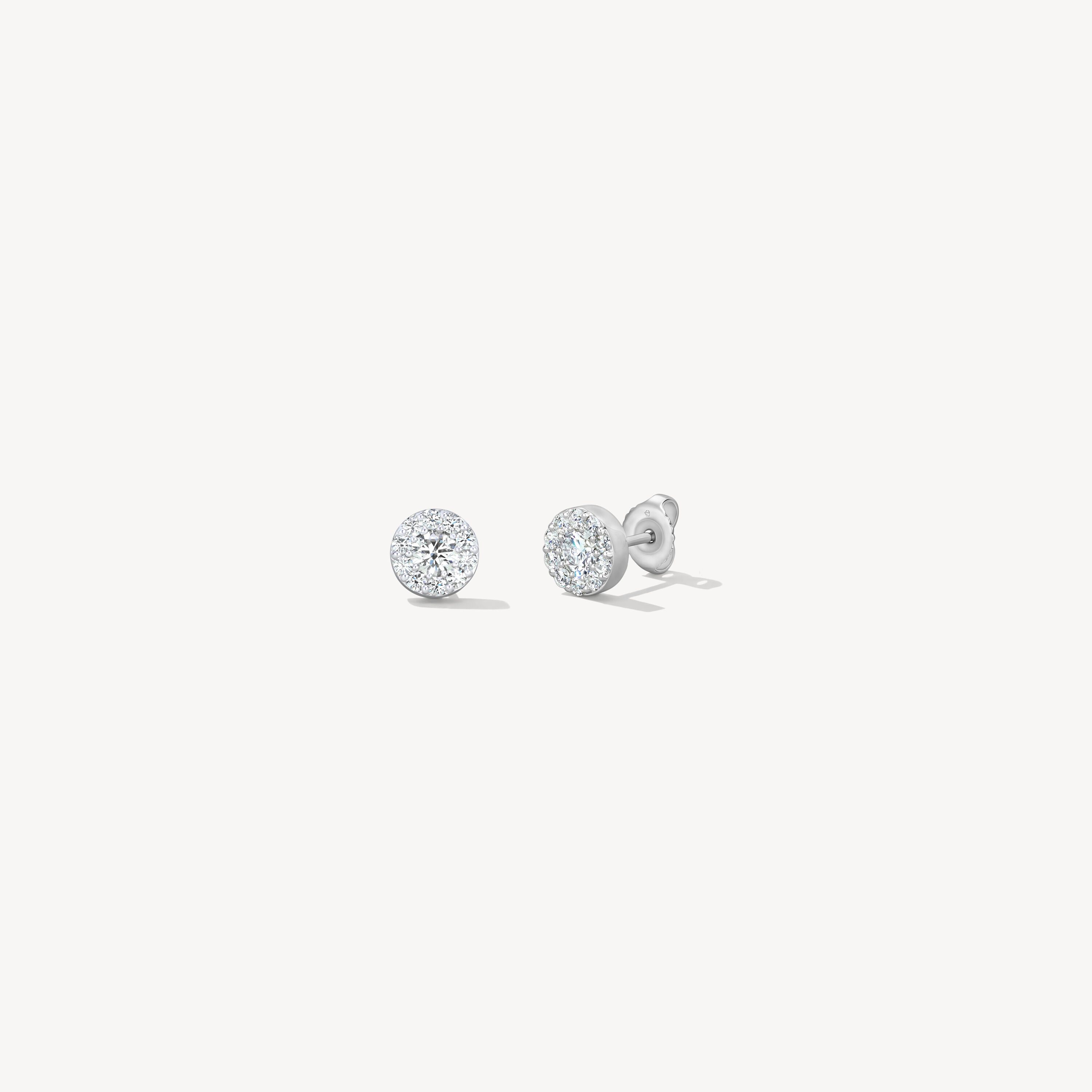 Fulfillment Stud Earrings, 18K White Gold, large