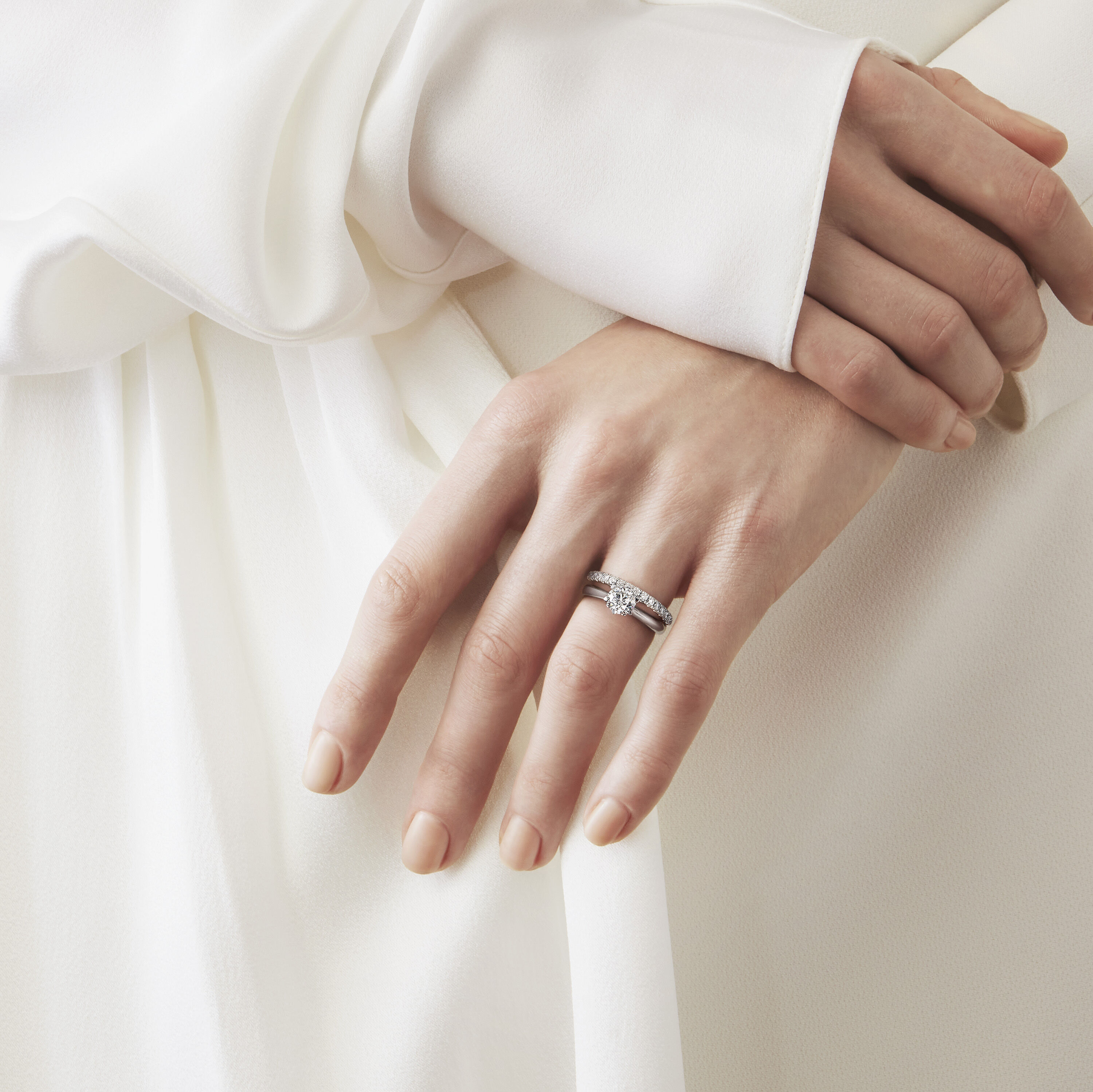 鑽石戒指, 18K 玫瑰金, large