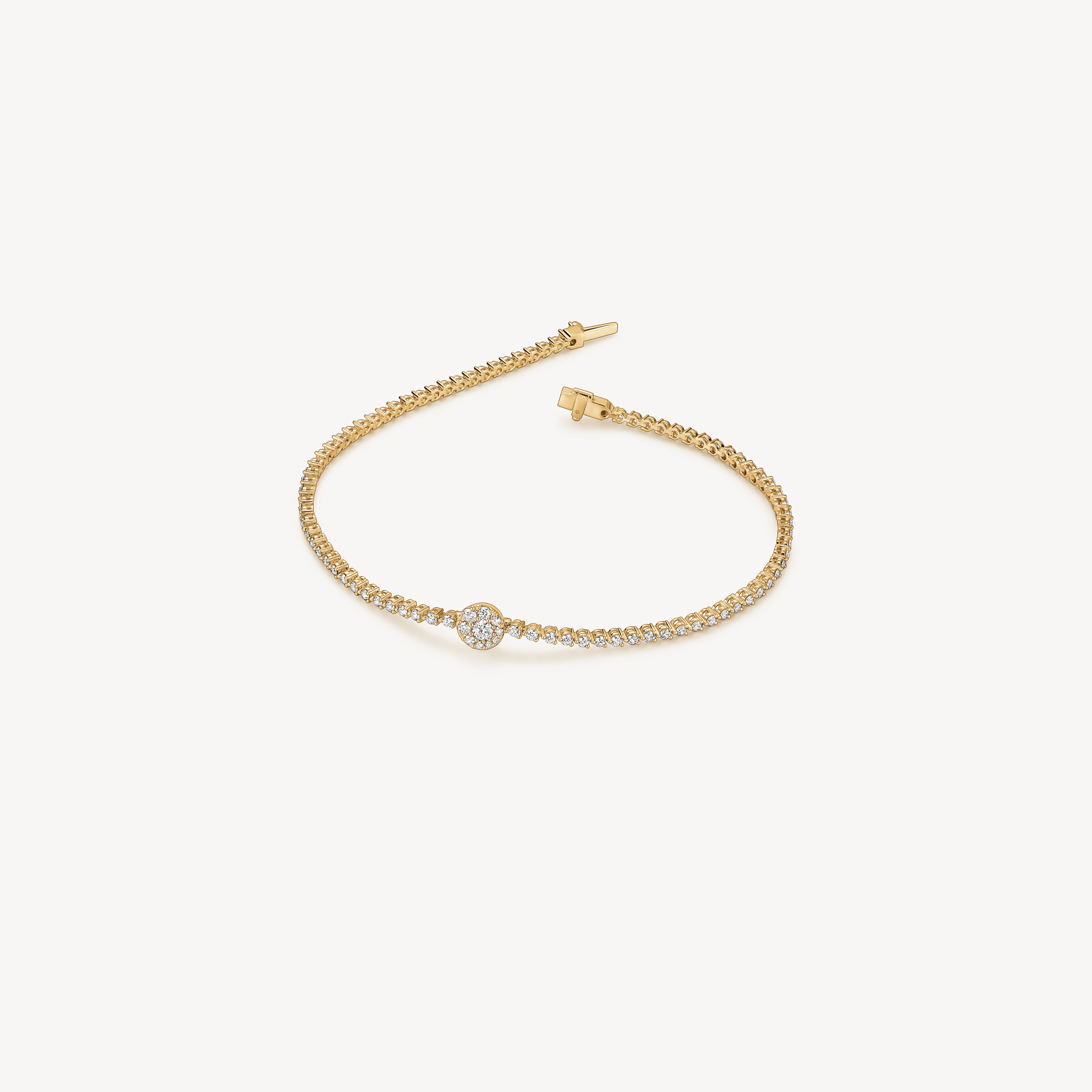 Tessa Diamond Bracelet, 18K Yellow Gold, large