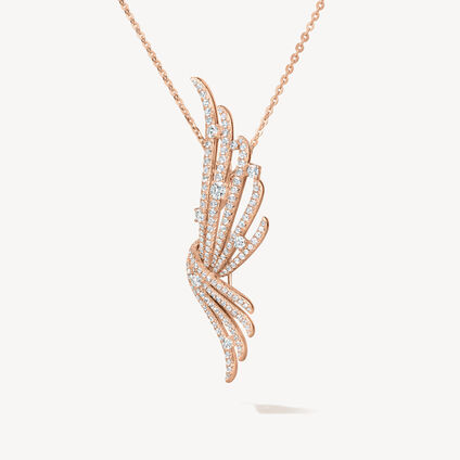 VELA French Cut Pav&eacute; Convertible Brooch, 18K Rose Gold, large