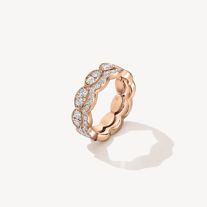 Lorelei 2-Roll鑽石戒指, 18K 玫瑰金, large