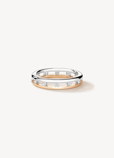 LOVE Floating Diamond Eternity 結婚對戒, 18K 玫瑰金(含鉑金) LOVE Floating Diamond Eternity 結婚對戒, 18K 玫瑰金(含鉑金), large