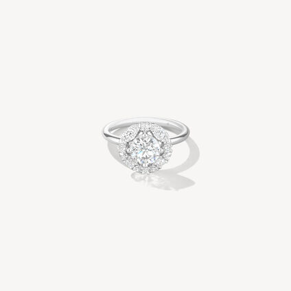 Aerial Marquise Halo 訂婚鑽戒, 鉑金, large
