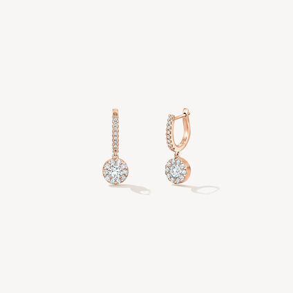Fulfillment Diamond Drop Earrings, 18K Rose Gold, large