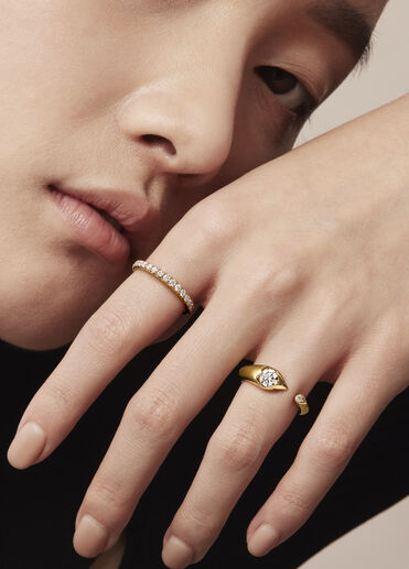 LU Droplet 鑽石戒指, 18K 白金 LU Droplet 鑽石戒指, 18K 白金, large