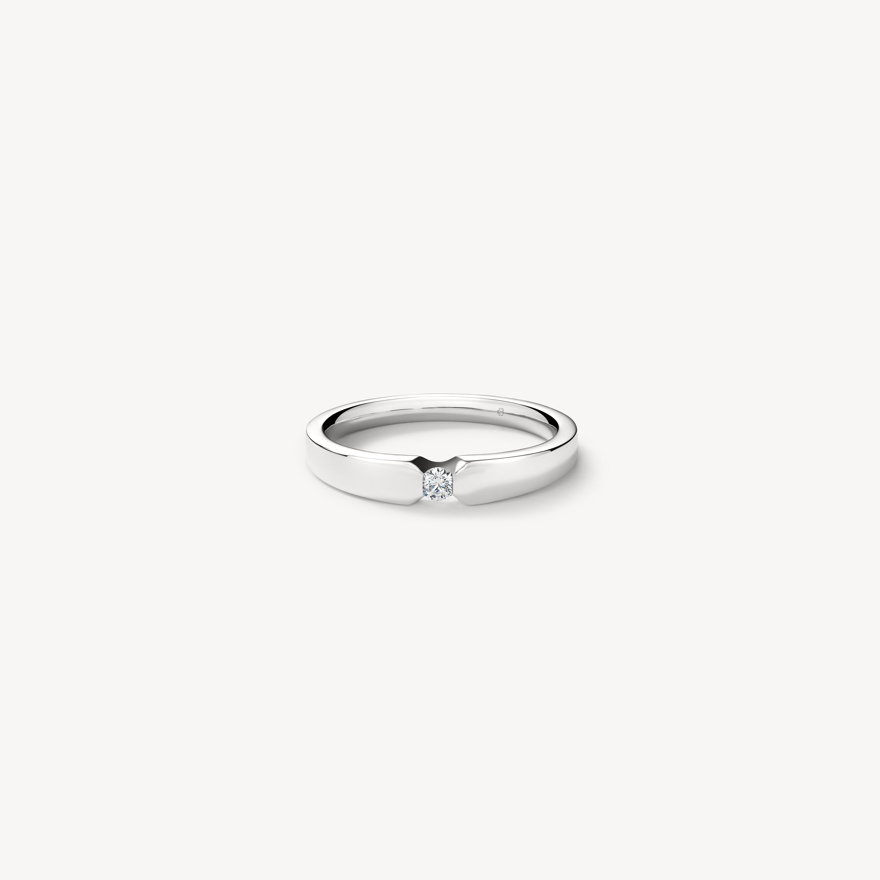 Corner 結婚對戒, 18K 玫瑰金, large