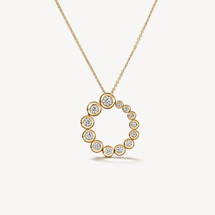 DREAM CIRCLE CONVERTIBLE PENDANT NECKLACE, 18K Yellow Gold, large