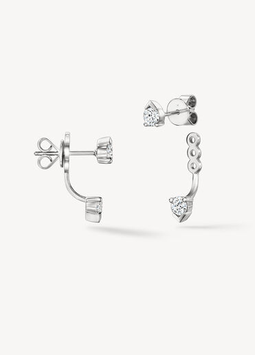Aerial Floating 鑽石耳環, 18K 白金 Aerial Floating 鑽石耳環, 18K 白金, large