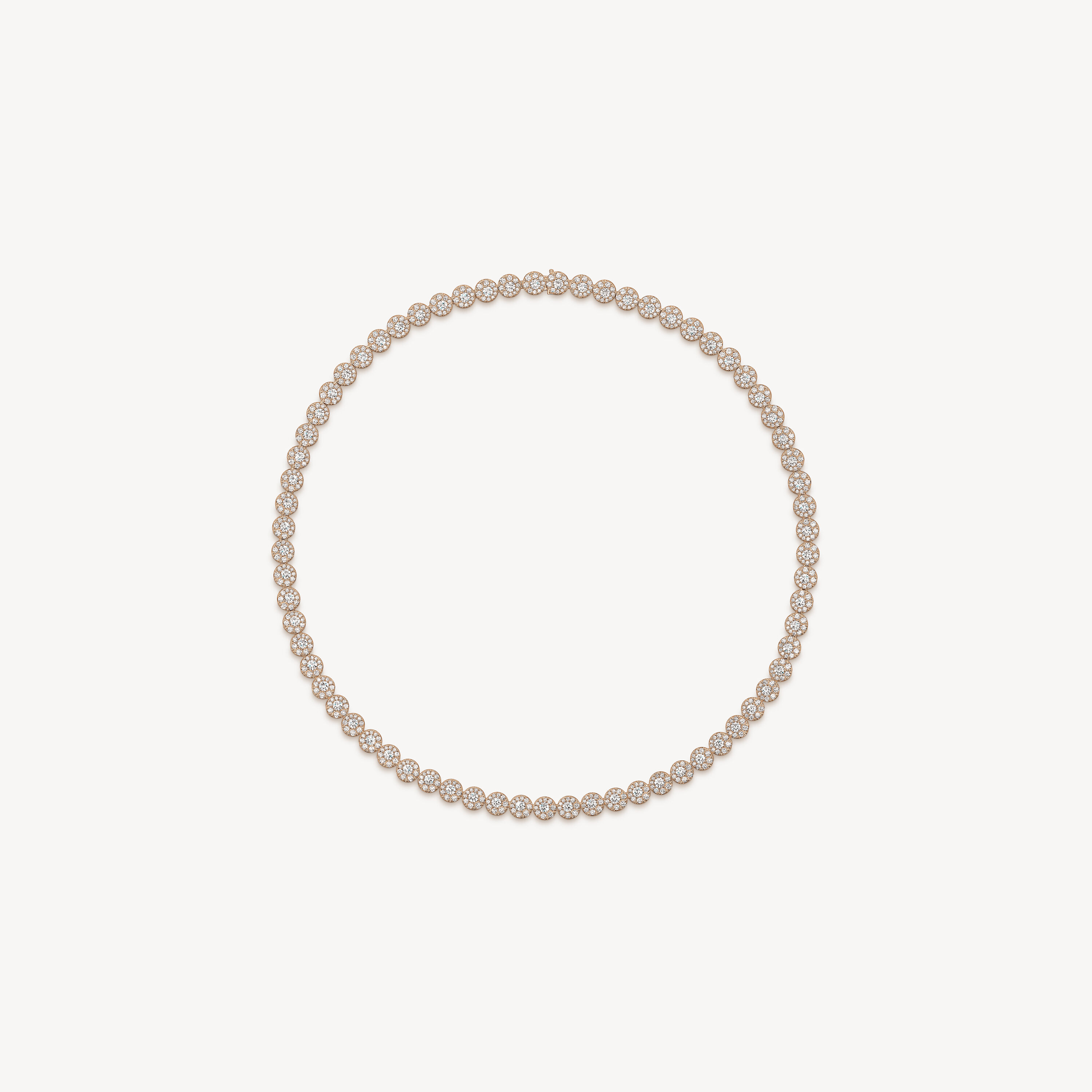 Tessa Line Necklace, 18K Rose Gold, large