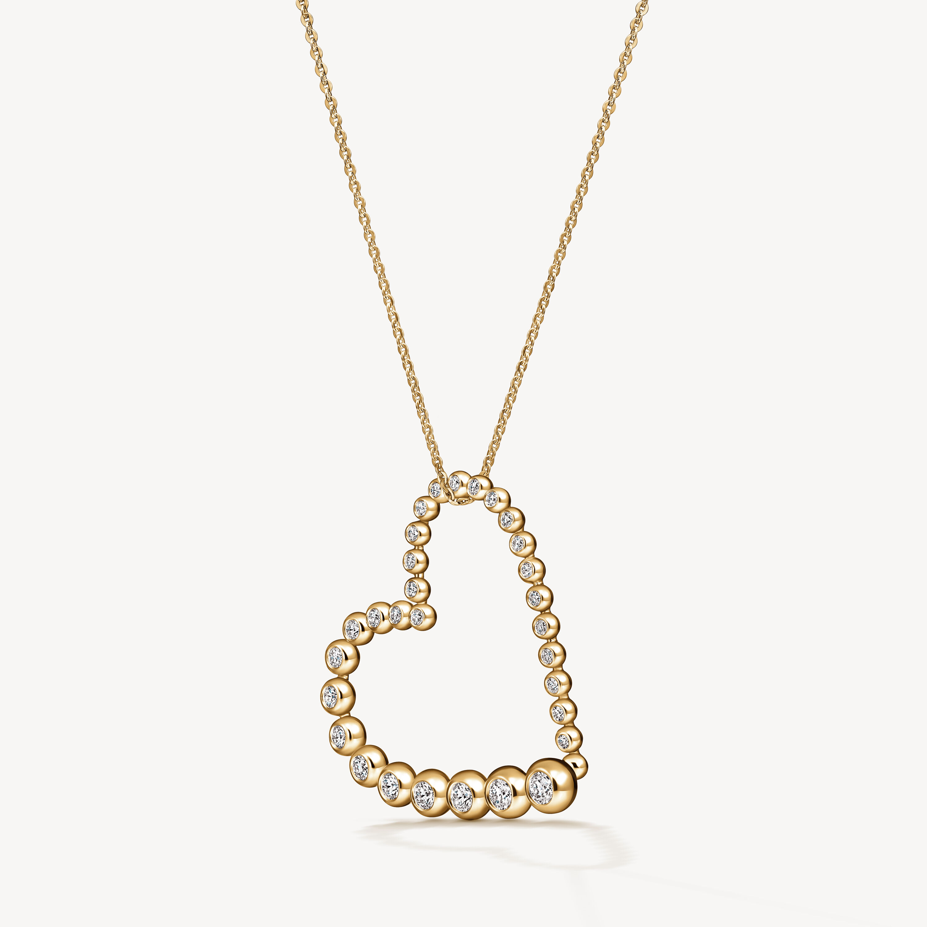 DREAM Heart Pendant Necklace &ndash; Large, 18K Yellow Gold, large