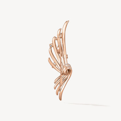 VELA French Cut Pav&eacute; Convertible Brooch, 18K Rose Gold, large