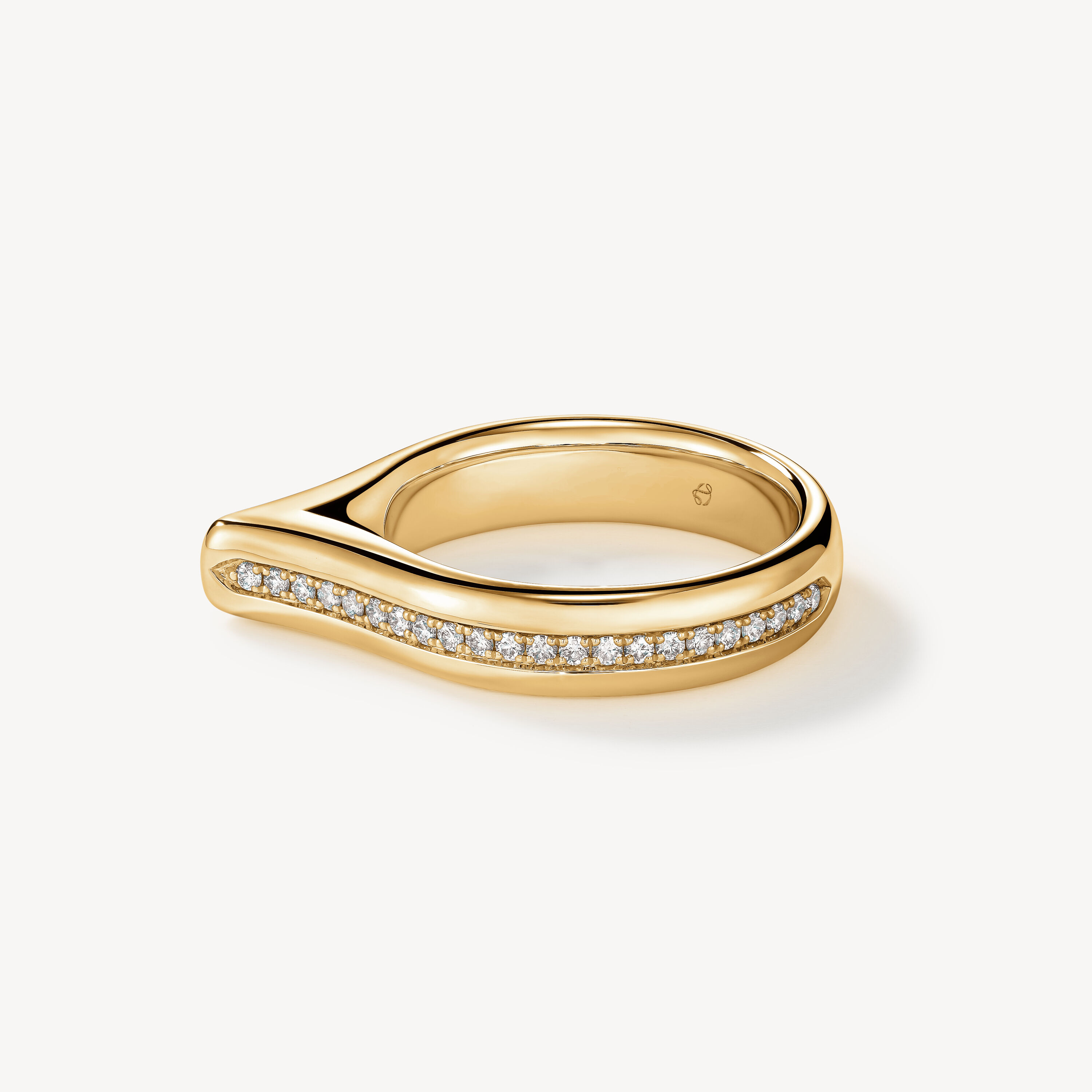 LU Diamond Band, 18K Yellow Gold, large