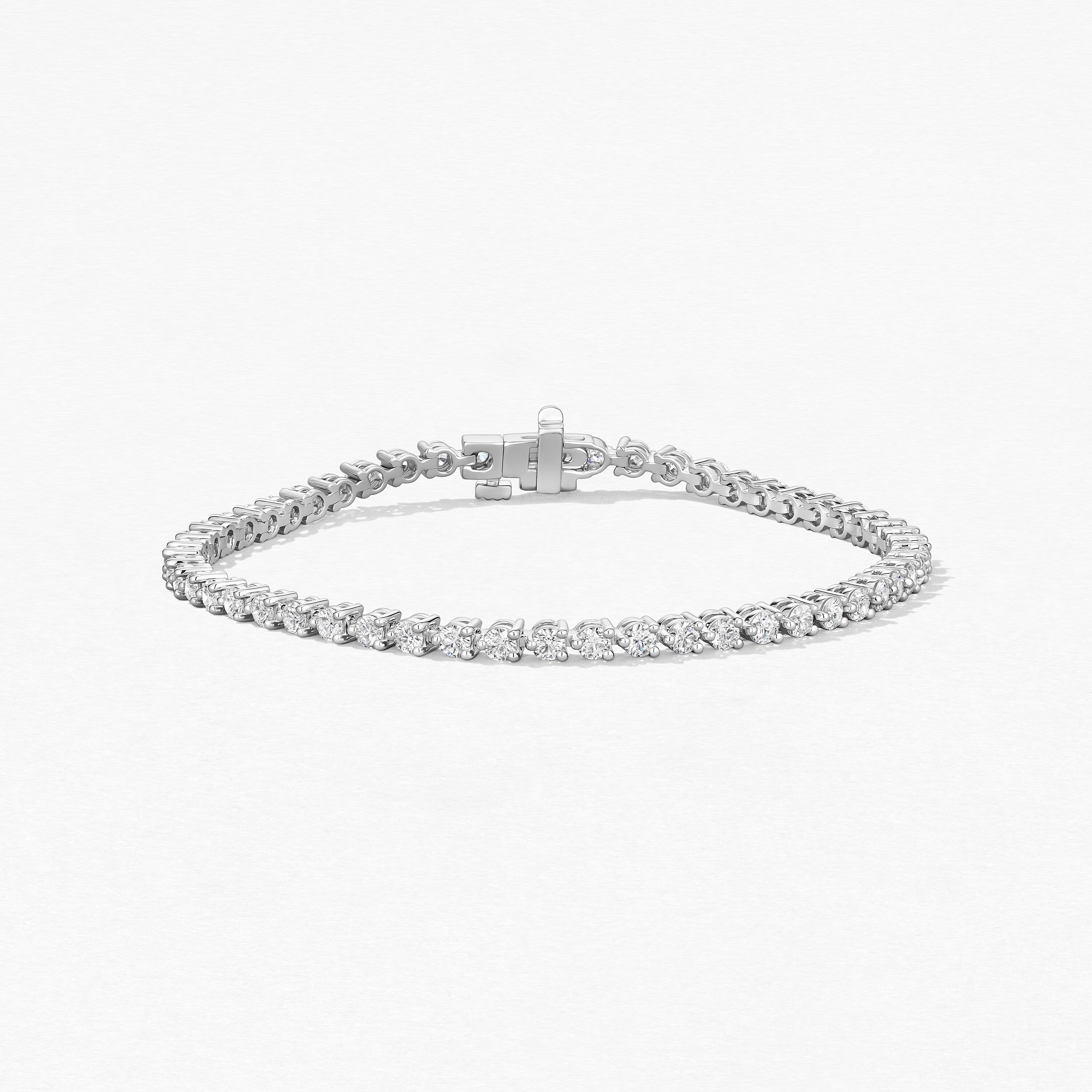 Temptation 三爪鑽石手鏈, 18K 白金, large