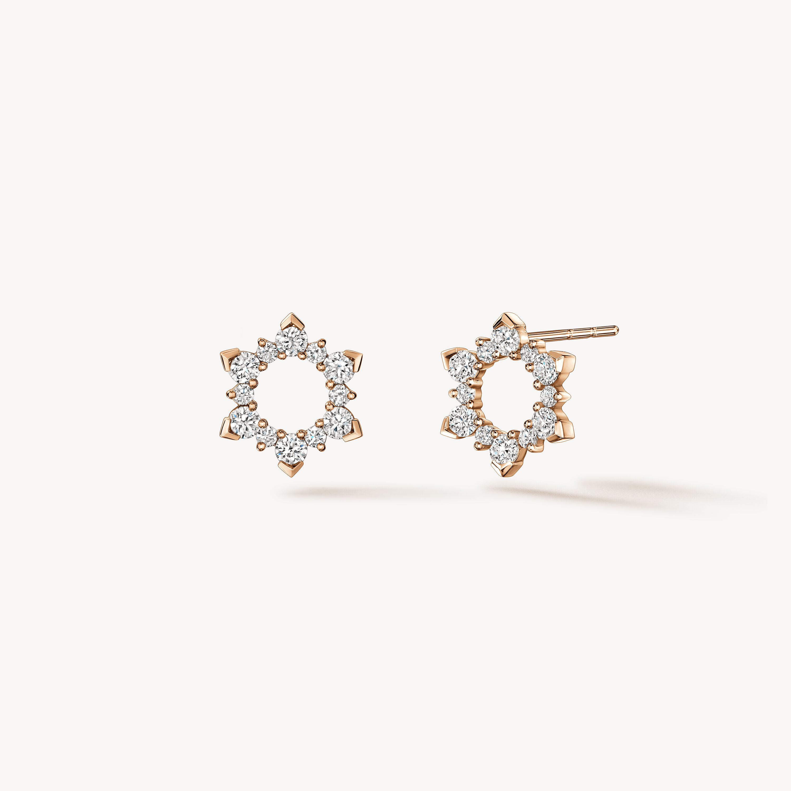 AERIAL Sunburst Earrings - Small, 18K Rose Gold, large