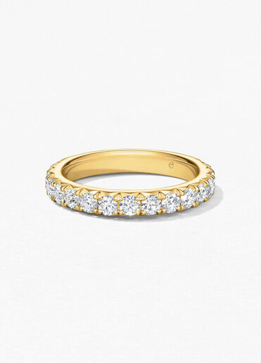 Vela French Cut Pavé 鑽石線戒 , 18K 黄金 Vela French Cut Pavé 鑽石線戒 , 18K 黄金, large