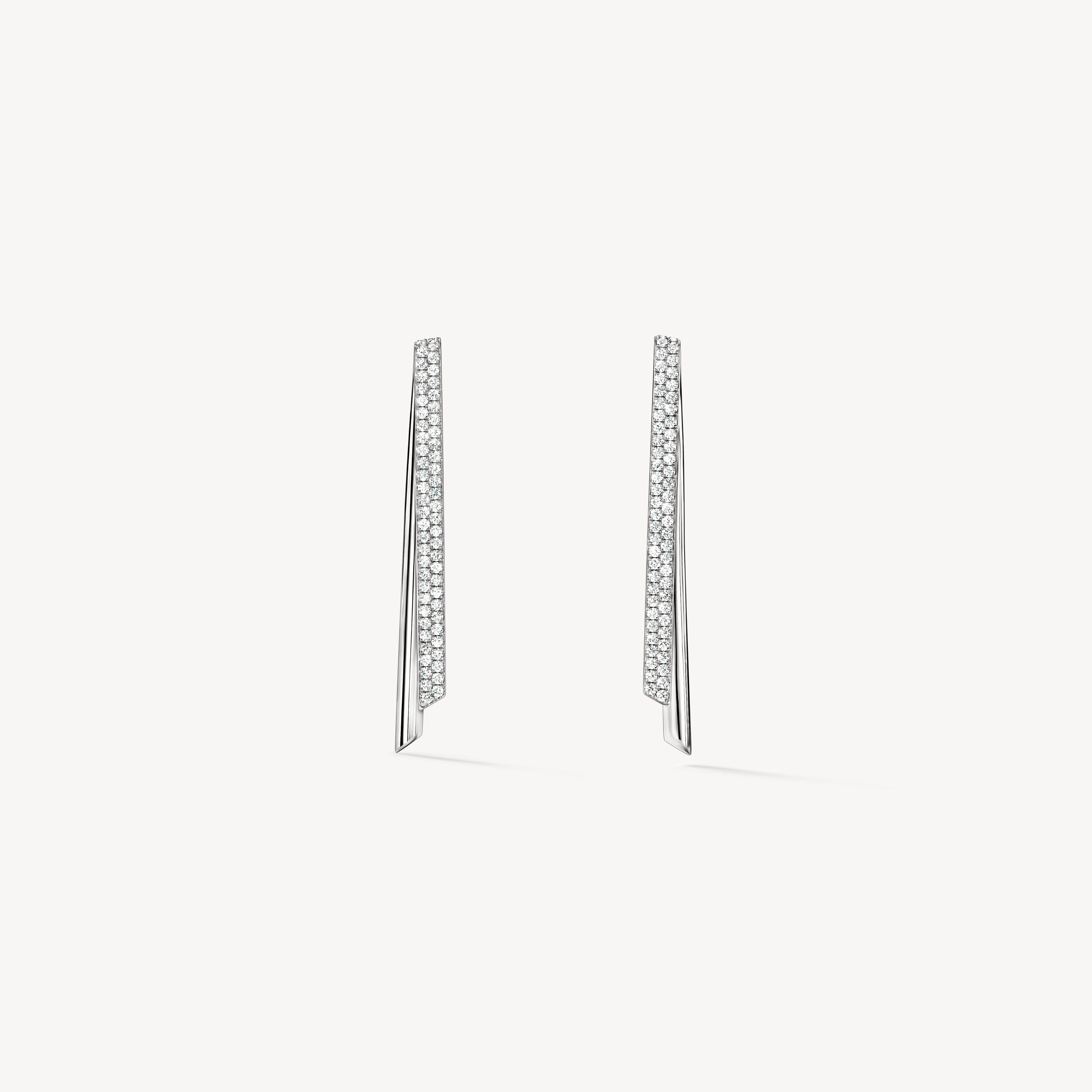 INSIDE/OUT Diamond Stiletto Flip Earrings, 18K White Gold, large