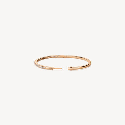 HOF Classic Prong Set Bangle, 18K Rose Gold, large
