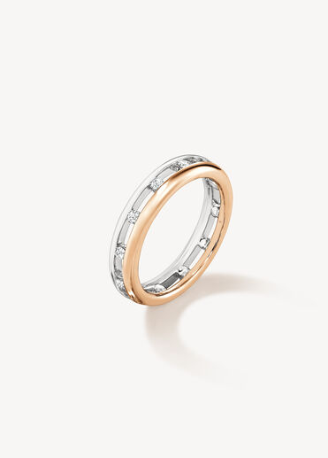 LOVE Floating Diamond Eternity 結婚對戒, 18K 玫瑰金(含鉑金) LOVE Floating Diamond Eternity 結婚對戒, 18K 玫瑰金(含鉑金), large