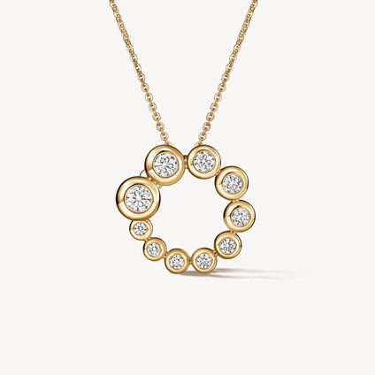 DREAM CIRCLE PENDANT NECKLACE, 18K Yellow Gold, large
