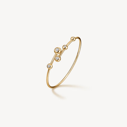 DREAM FLOATING FLEXI BANGLE, 18K Yellow Gold, large