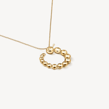 DREAM CIRCLE CONVERTIBLE PENDANT NECKLACE, 18K Yellow Gold, large