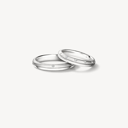 LOVE Satin Finish Multi-Diamond Band, Platinum LOVE Satin Finish Multi-Diamond Band, Platinum, large