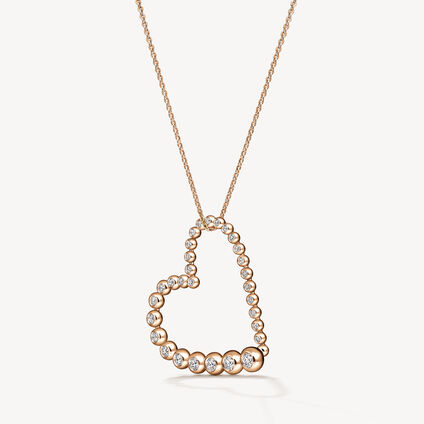 DREAM Heart Pendant Necklace &ndash; Large, 18K Rose Gold, large