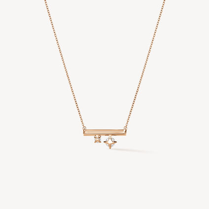 BARRE Mini Floating Diamond Pendant Necklace, 18K Rose Gold, large
