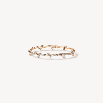 VELA Crossover Pav&eacute; Diamond Bracelet, 18K Rose Gold, large