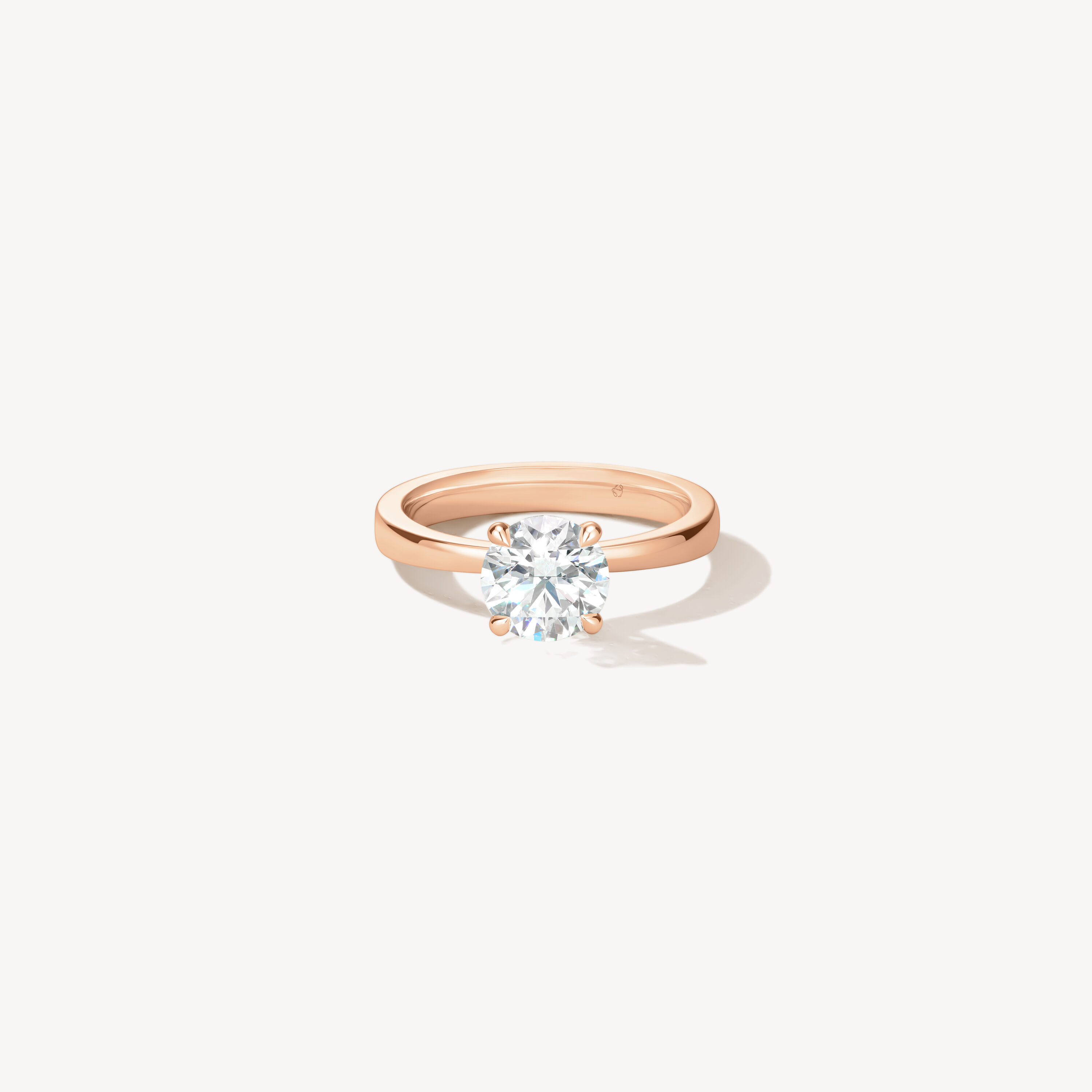 HOF Signature Solitaire Engagement Ring, 18K Rose Gold, large