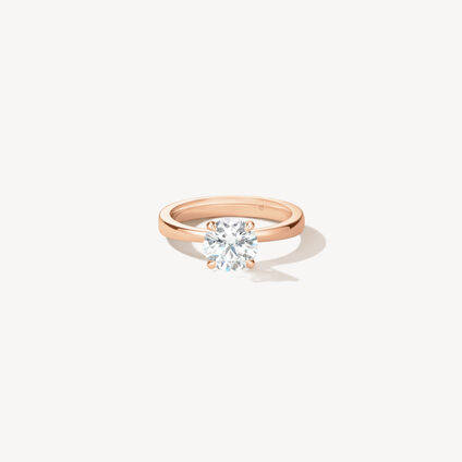 HOF Signature Solitaire Engagement Ring, 18K Rose Gold, large