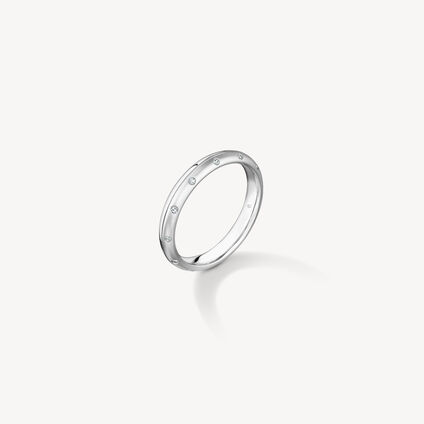 LOVE Satin Finish 結婚對戒, 鉑金, large
