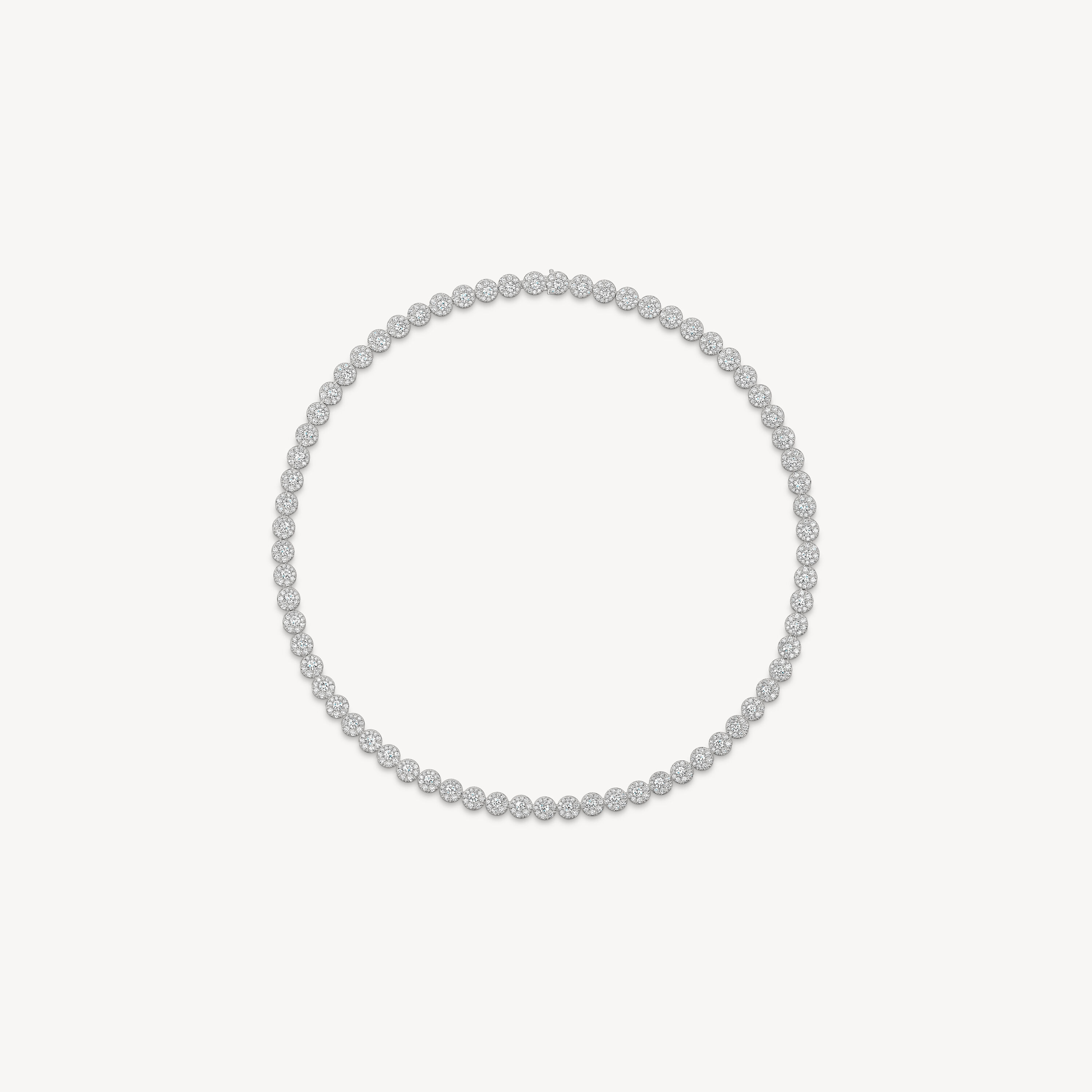 Tessa Line Necklace, 18K White Gold, large