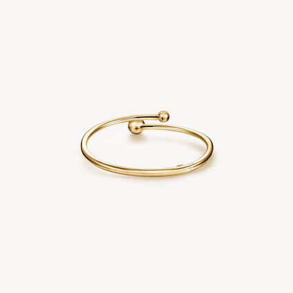 DREAM BYPASS PAV&Eacute; BANGLE, 18K Yellow Gold, large