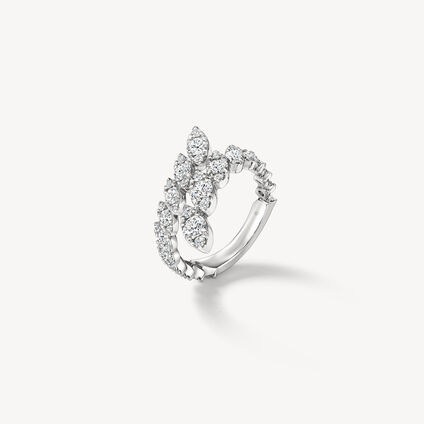 Bypass Ring, 18K White Gold, large