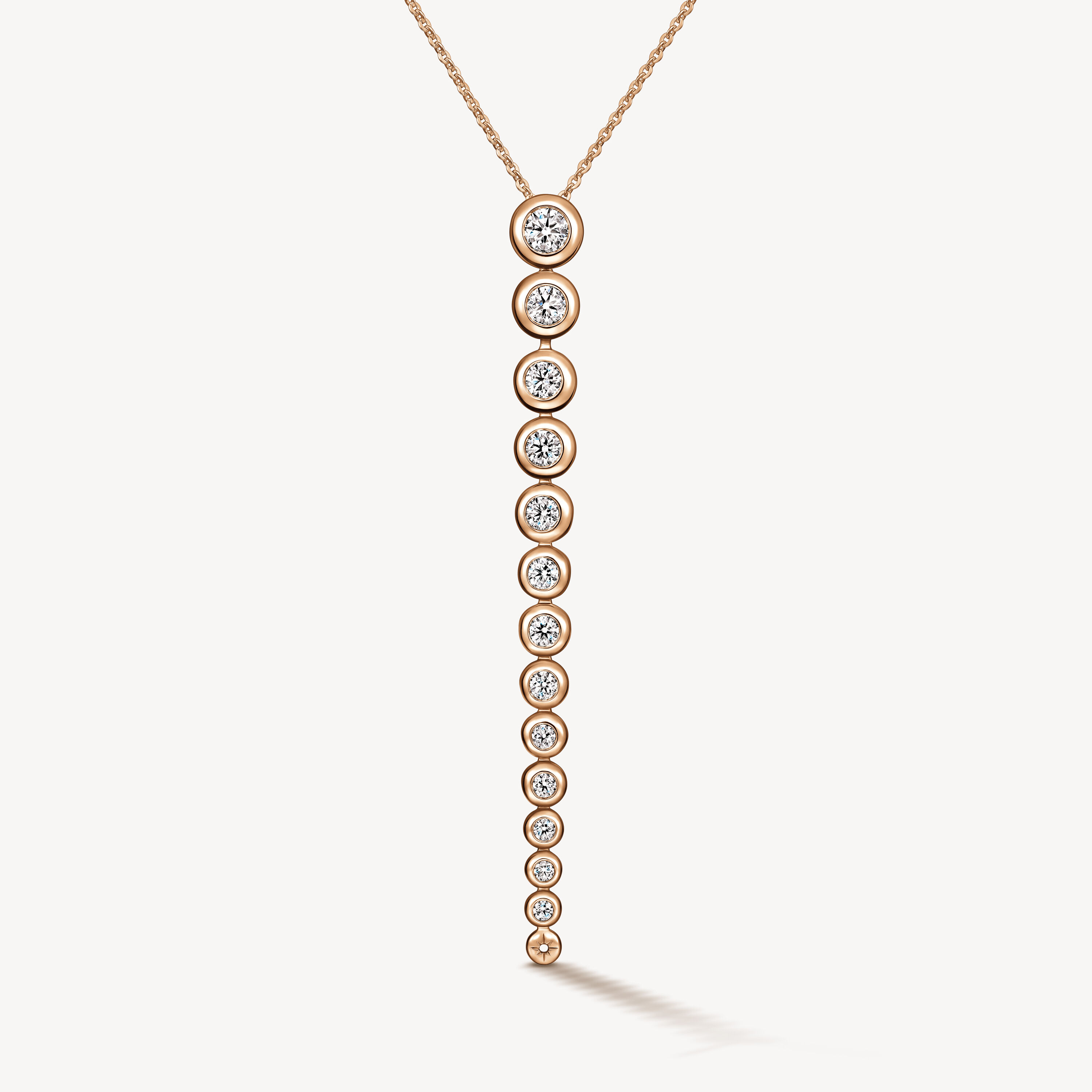 DREAM CIRCLE CONVERTIBLE PENDANT NECKLACE, 18K Rose Gold, large