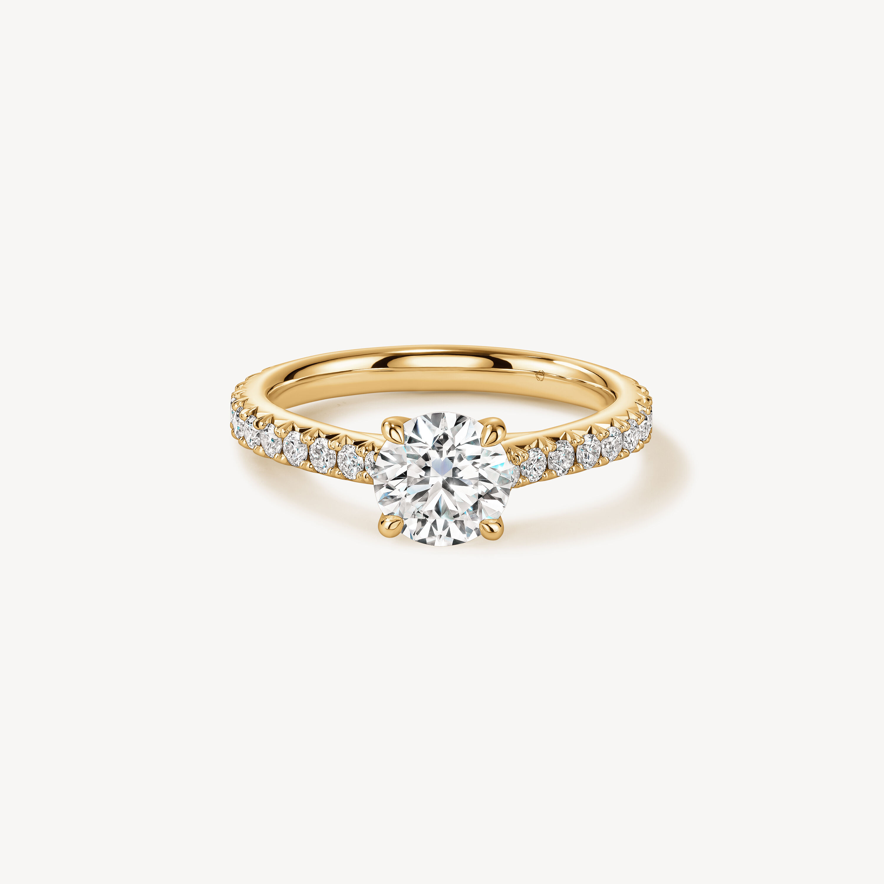 
VELA 教堂式單石鑽戒, 18K 黄金, large