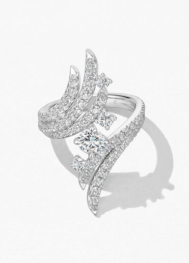 Vela Bypass Cocktail鑽石戒指, 18K 白金 Vela Bypass Cocktail鑽石戒指, 18K 白金, large