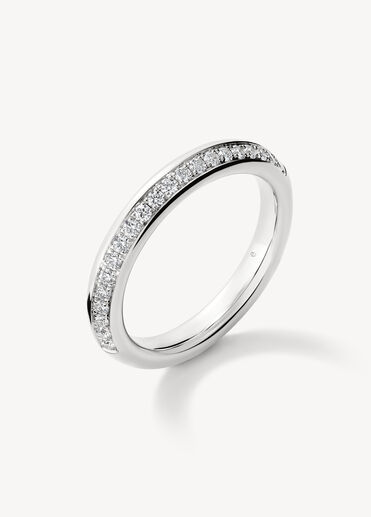 Barre 密鑲鑽石戒指, 18K 白金 Barre 密鑲鑽石戒指, 18K 白金, large