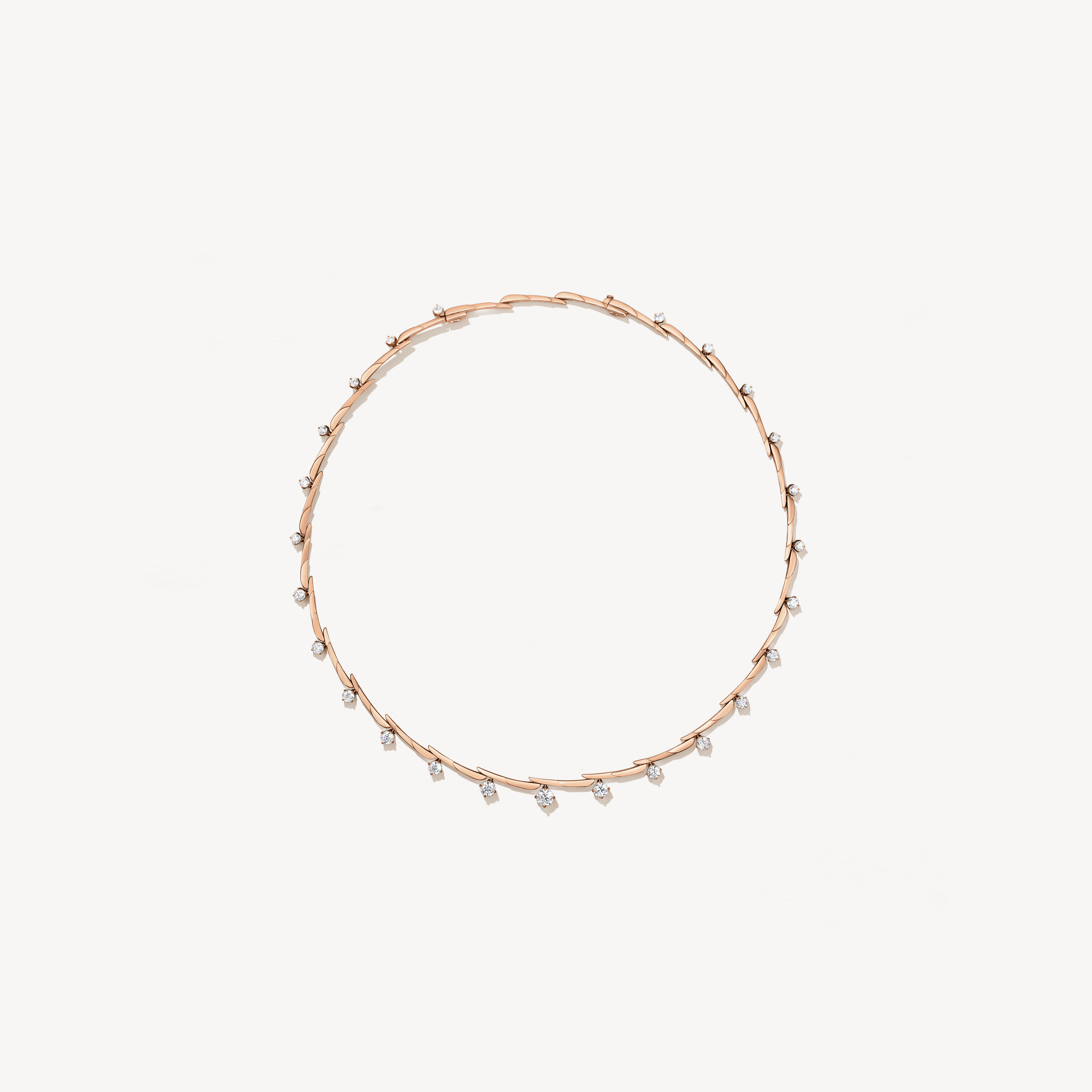 VELA Crossover Necklace , 18K Rose Gold, large