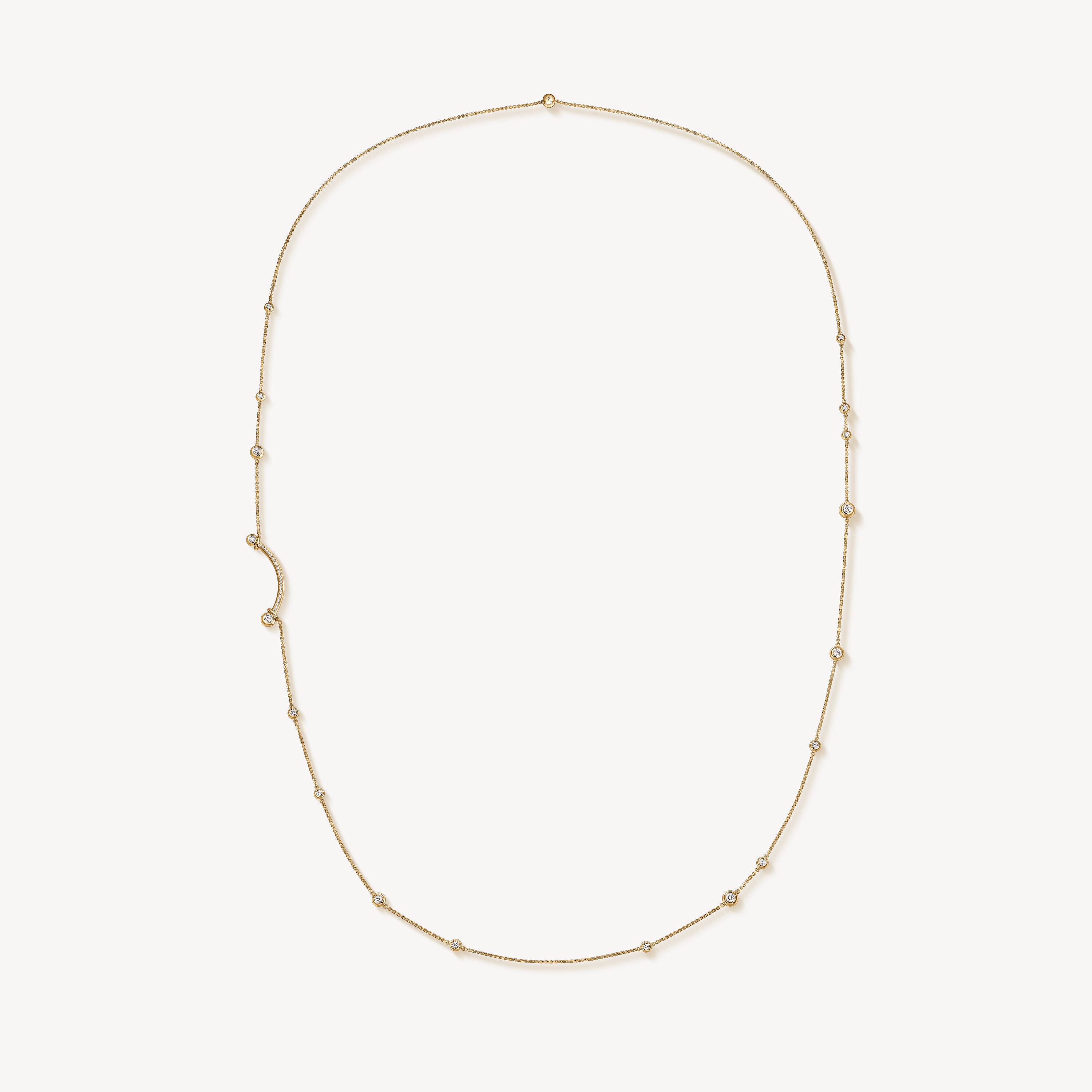 DREAM Comet Long Necklace, 18K Yellow Gold, large