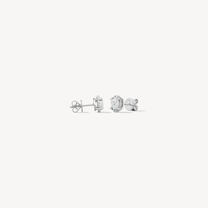 Ellipse Diamond Earrings, 18K White Gold, large