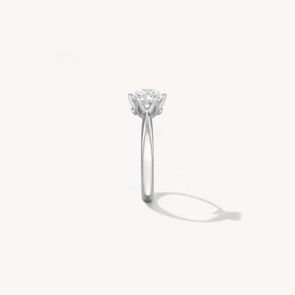 Sparkle Diamond Engagement Ring, Platinum, large