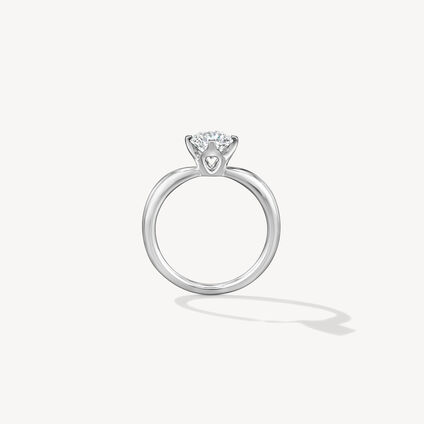 Floral 2 Engagement Ring, Platinum, large