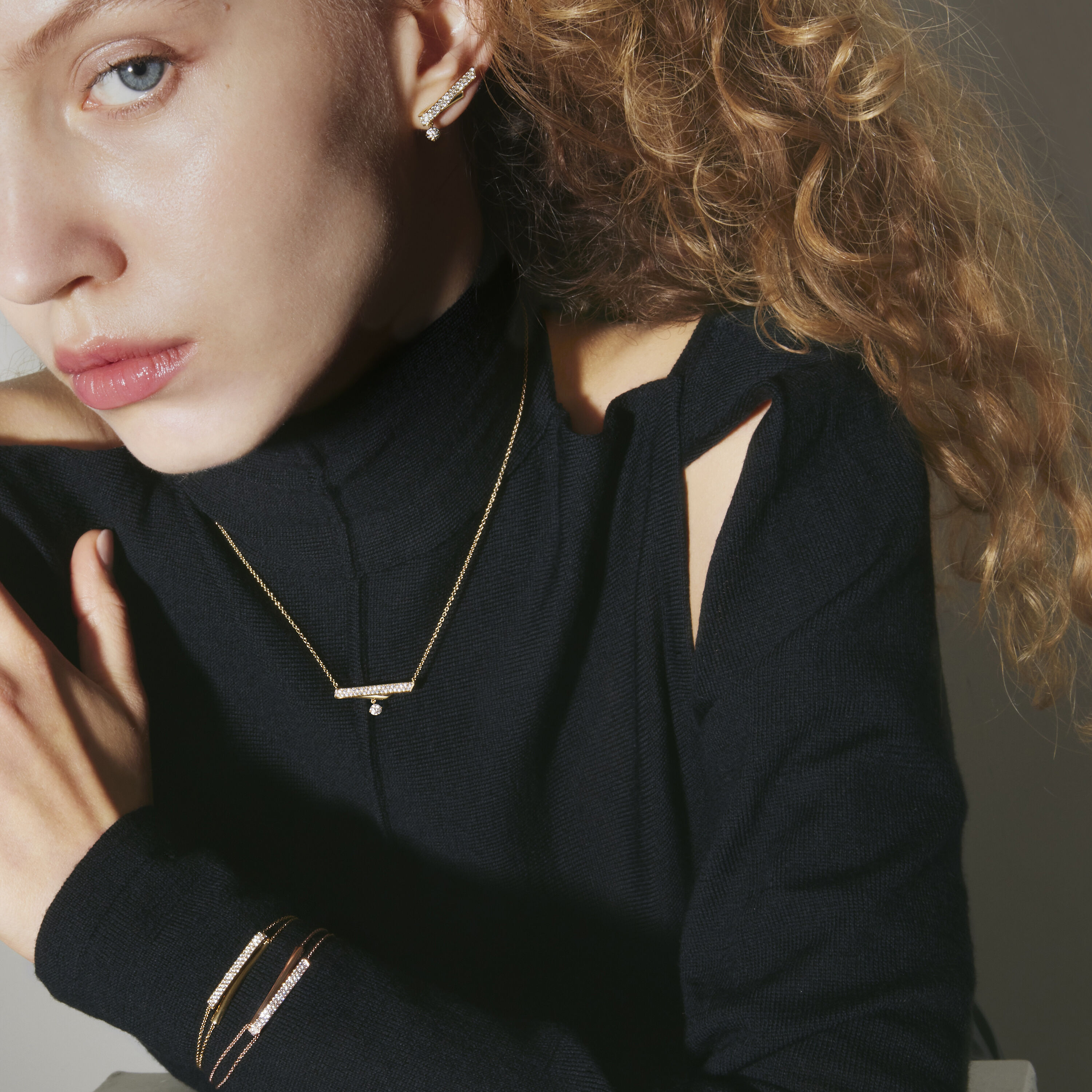 INSIDE/OUT Diamond Flip Bracelet, 18K Yellow Gold, large