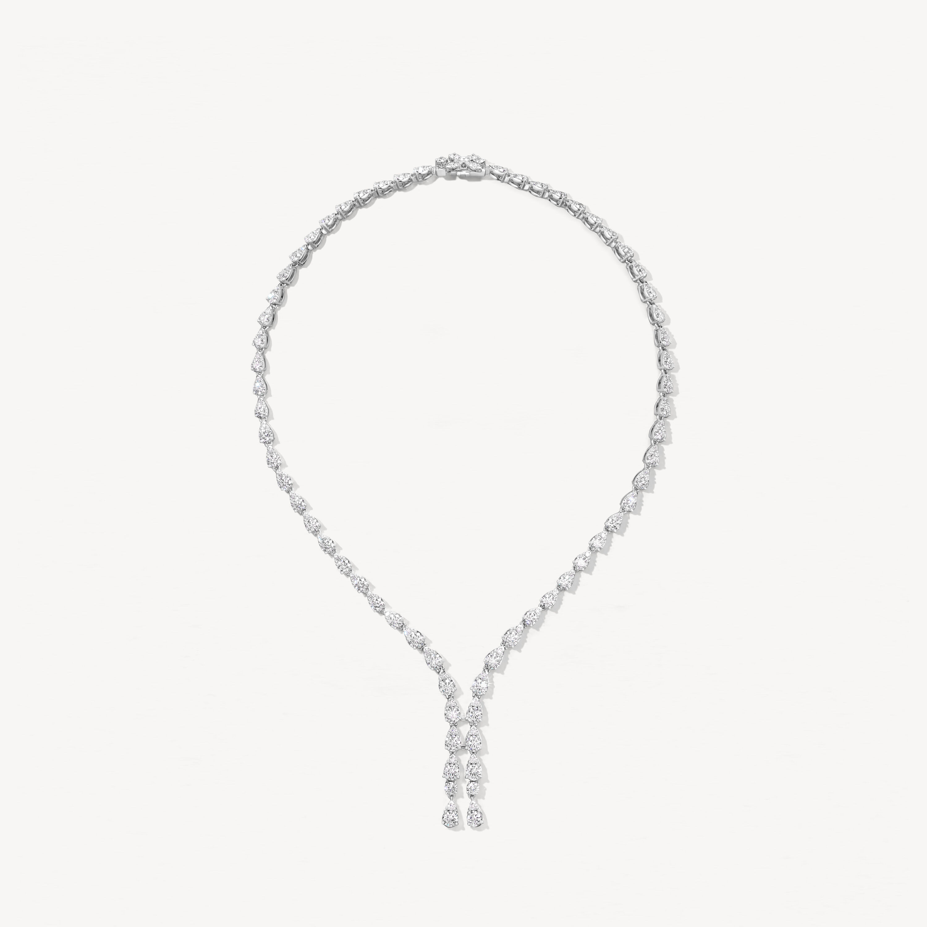 Aerial Teardrop 鑽石項鏈, 18K 白金, large