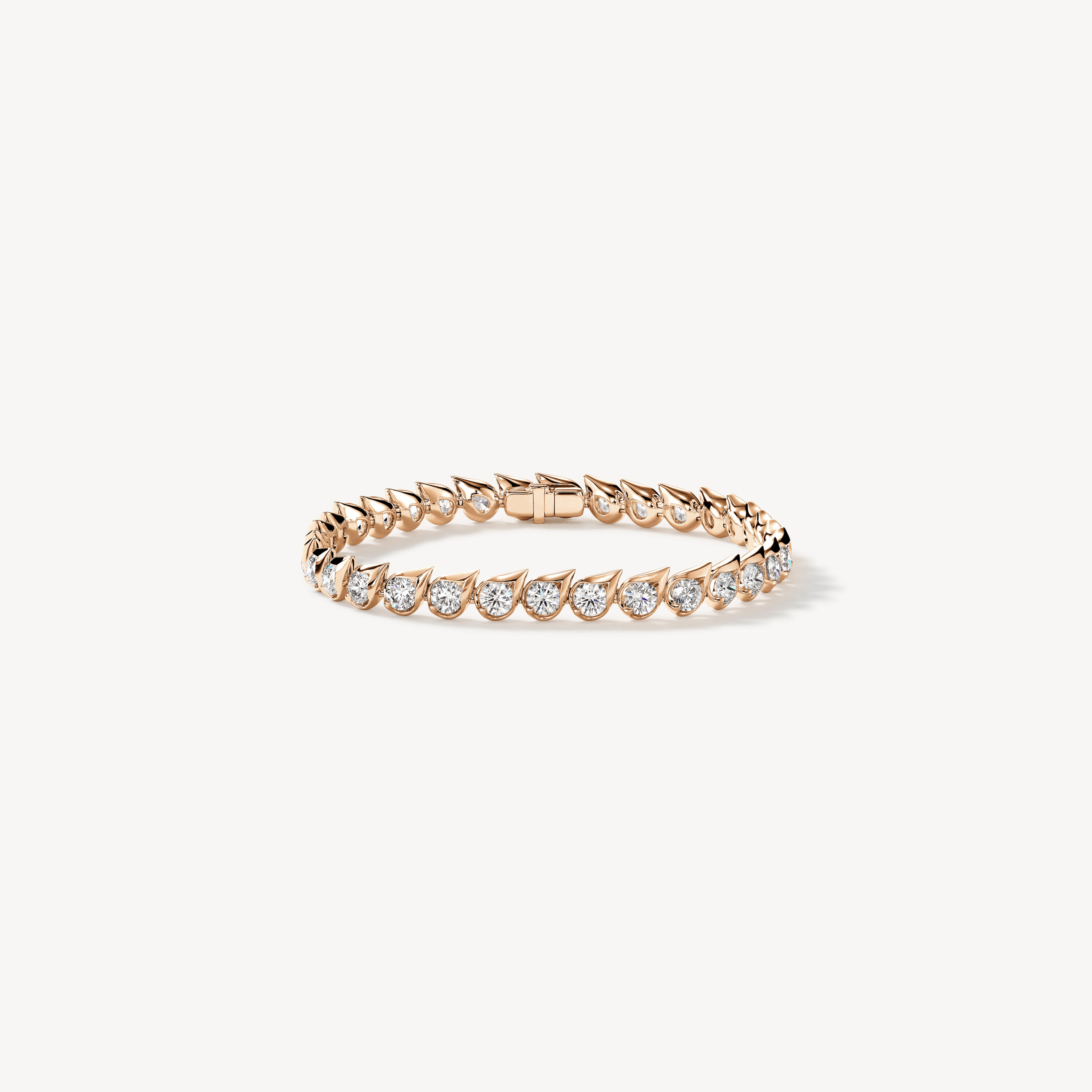 LU Droplet Bracelet, 18K Rose Gold, large