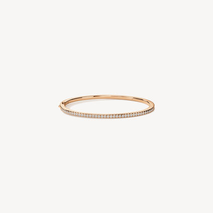 HOF Classic Prong Set Bangle, 18K Rose Gold, large